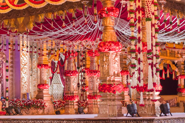 Temple festive decor